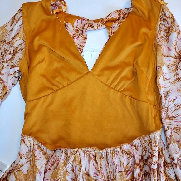 NWT Band of the Free Gold and Blush Pink Fit & Flare Dress Sz S - Picture 10 of 13